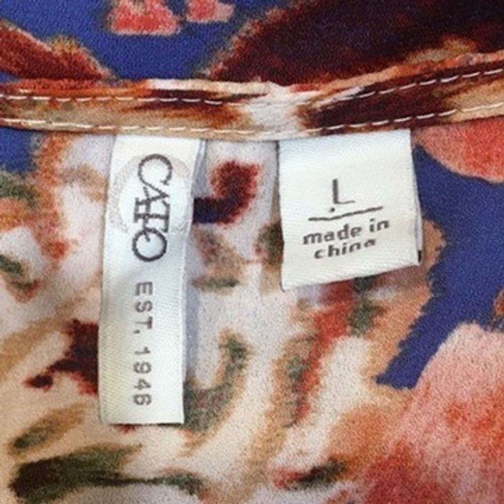 Cato Floral Paisley Asymmetrical Hem Wrap Dress Women L Orange Fairy Resort Boho - Picture 7 of 10